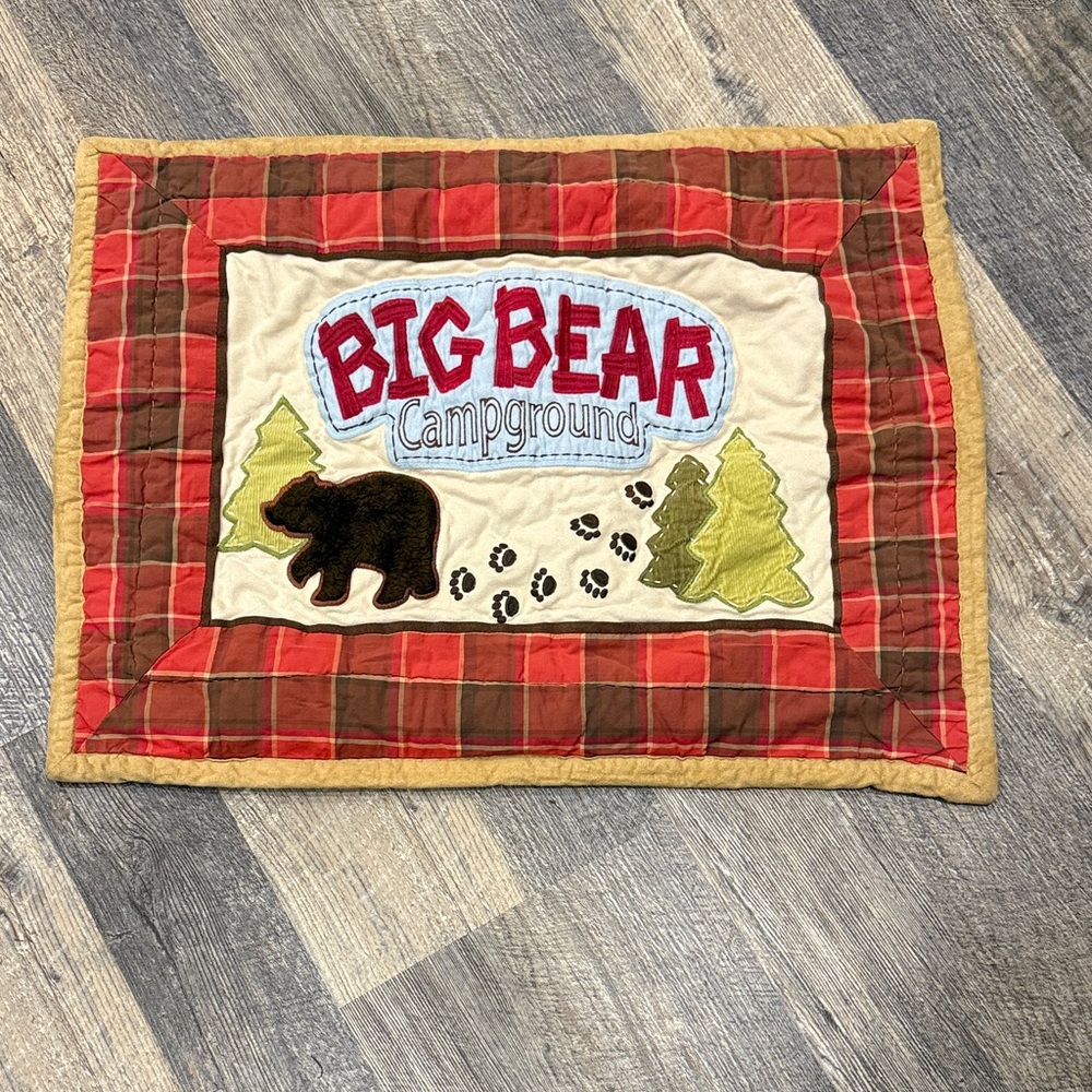 Woolrich Kids Red Brown Big Bear Campground Pillow Sham Camp Cabin Lodge Bedding